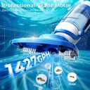 Pool Vacuum for Above Ground Pool, 1427 GPH Powerful Stable Suction, Telescopic Pole up to 90.7", 1H Runtime, Cordless Pool Vacuum for Inground Pools, Extra-Large Filter, Ideal for Leaves/Sand/Debris