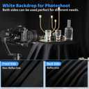 HEMMOTOP Black Backdrop Background,10x20 ft Black Backdrop Screen for Photoshoot, Black Photo Backdrop Cloth for Party, Photography, Photo Video Studio and Television (Backdrop only)