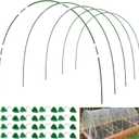 MAXPACE Greenhouse Hoops for DIY 2.8ft or Wider Grow Tunnel, Rust-Free Fiberglass Support Hoops Frame for Garden Fabric, DIY Plant Support Garden Stakes, Gardening Supplies, 25pcs