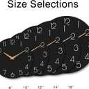 Cicininc Wall Clock, 16 Inch Wooden Battery Operated Wall Clocks Silent Non-Ticking, Decorative Black Clock for Living Room, Bedroom, Kitchen, Home, Office, School, Hotel