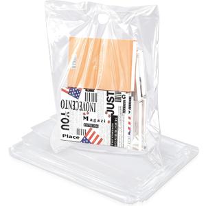 Qilery 100 Pcs 20"x24" Extra Large Clear Plastic Shopping Merchandise Bags Bulk with Handles 2 Mil Thick Glossy Retail Packaging Heavy Duty Bags for Small Business, Clothing Stores, Gift Wrapping