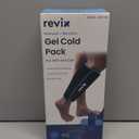 REVIX Shin Ice Pack Reusable Leg Ice Pack Wrap Cold Therapy Compression Sleeve for Calf, Elbow, Arm and Knee Discomfort Recovery and Support, 360 Full Coverage (Black-Regular Size-1 Pack)