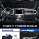 Windshield Sun Shade for Ford F150 (2021-2026), Custom-fit Windshield Cover, Keep Vehicle Cool, Protect Dashboard, Foldable Car Window Shades Ford F150 Accessories