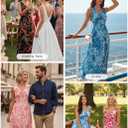 GRACE KARIN Women's Summer Sleeveless Floral Maxi Dress V Neck Formal Wedding Guest Dress A Line Beach Vacation Clothes (M)