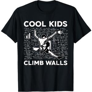 Cool Kids Climb Walls Funny Rock Climbing Bouldering Kids T-Shirt XL