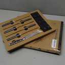 CoquusAid Steak Knives Set of 6, 4.8 Inch Non Serrated Razor-Sharp Durable Dinner knives with Rest, German Stainless Steel Damascus Pattern Full Tang Forged, Rust Resistant & Easy to Maintain