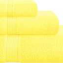 Belizzi Home Ultra Soft 3 Pack Cotton Towel Set, Contains a Bath Towel 28x55 inch, a Hand Towel 16x24 inch & a Wash Coth 12x12 inch, Ideal Everyday use, Compact & Lightweight - Lime Yellow