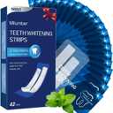Teeth Whitening Strips for Sensitive, 42 Strips Whitener Safe Whitestrip, Deep Stains Removal Tooth Whitening, Enamel Safe Non-Slip Dry Strip Technology for Whiter Teeth, Mint