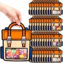 40 Pcs Back to School Goodie Bags Bulk Small Cute Cartoon Backpack Birthday Gift Bags with Top Handle for Kids Snack Candy Students First Day of School Classroom Party Supplies(Orange)