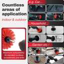 Drill Brush Attachments for Cleaning [Set of 6] Universally Cleans Cars, Rims, Upholstery, Tiles, and More I Brush Drill Attachment for Cleaning I Drill Brush for Car Detailing (Red-White-Black)