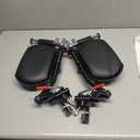 Wheelchair elevating Leg Rests, with Padded Calf pad, Composite Footplates, Compatible with Reclining and Standard Wheelchair, Transport Chair. Universal Replacement Parts, (1 Pair)