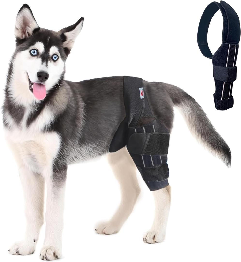 Dog Knee Brace, Hip Displaysia Dog Support Brace, Dog ACL Brace Hind Leg, Dog ACL Knee Brace, Dog Knee Brace for Luxating Patella, ACL Brace for Dogs Rear Leg, Dog Hip Support brace (L - Right)