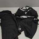 Women 3 Piece Swimsuits - Sexy Triangle Bikini Sets with Cover Up Halter String Tie Side Bathing Suits (Medium, Black)
