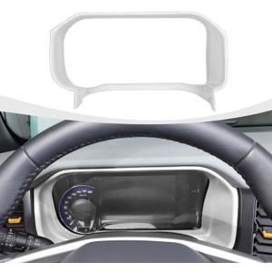 for Bronco Dashboard Panel Trim, Center Control Dash Board Cover Compatible with 2021-2024 Ford Bronco Interior Accessories, White (Not for 2025 Bronco, Not for Sport)