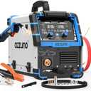 AZZUNO Single PULSE Aluminum MIG Welder Machine 175Amp, 110V 220V 5-in-1 Multiprocess Welding Machine with PULSE Aluminum MIG/Flux MIG/Gas MIG/Stick/Lift TIG Welding, Wire Feed Welder