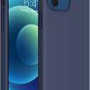 Miracase Compatible with iPhone 12 Case and iPhone 12 Pro Case, Liquid Silicone Gel Rubber Full Body Protection Shockproof Drop Protection Phone Case for iPhone 12/12 Pro 6.1 inch(Dark Blue)