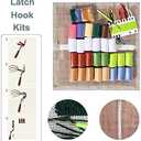 DL-YTG Latch Hook Kits Pillow Christmas Hat Crochet Yarn Cushion Colour Pre-Printed Canvas Rug Needlework DIY Pillowcase Hook and Latch Kit Home Arts Crafts Sofa Decoration 42x42cm/16X16inch