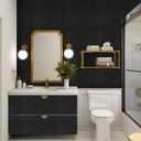 4 x Peel and Stick Wallpaper Black Wood Wall Paper - 17.5 x 100 Inch Self Adhesive Wallpaper Peel and Stick, Easy to Paste Wall Contact Paper for Stand Liner, Table and Door Makeover Decor