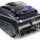 Y50 Cordless Robotic Pool Cleaner, Pool Vacuum for Inground Pools, Automatic Cleaners Up to 2,000sq.ft Wall & Waterline Cleaning, Double Filtration, 300- Battery Life Smart Navigation (Black)