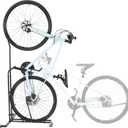 YueTong Vertical Bike Stand, 2 Bike Rack Garage, Upright and Horizontal, Indoor Bicycle Storage for Floor.