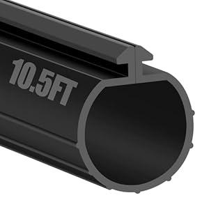 MYFAMIREA 10.5FT Garage Door Seals Bottom Rubber for Clopay Weather Stripping EPDM Weatherproofing Garage Door Bottom Seal Strip Replacement Kit for Single Slot, Flexible and Easy to Install, Black
