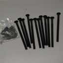 1/2 in. x 8 in. Black Carriage Bolt Kit Includes 12 Bolts, 12 Washers, and 12 Nuts, Ceramic Black Ruspert Coated for Exterior Use - 2X Rust Resistance of Galvanized by Makers Bolt