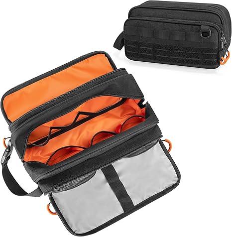 Tactical Toiletry Travel Bag for Men, Dopp Kit Shaving Organizer Case for Toiletries, Shower and Grooming Care Accessories