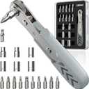 AXTH 17in1 Right Angle Ratcheting Screwdriver Set, [Bearing Steel] 36-Tooth Mini Ratchet Wrench, Men Gifts, Low Profile Ratchet Screwdriver, Magnetic Offset Screwdriver Repair Tool