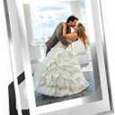 5x7 Picture Frames - Glass Photo Frame for Tabletop/Desktop Display, Horizontal/Vertical Orientation, Silver Finish (1 Pack)
