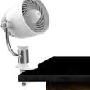 Vornado Pivot Clip Personal Air Circulator, 3-Speed, Portable Desk Fan with Multi-Surface Clip, 360-Degree Adjustable Axis, 9 in Tall, 4 in Diameter, Whisper Quiet, Ice White