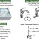 Brushed Nickel 1-Handle Single Hole Bathroom Faucet, 3-Hole Deck Plate, Pop-Up Drain and Water Supply Lines Included, TAF206-BN