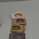 8 Pack Brown Flat Hair Clips for Women  Large Neutral Matte No-Slip Rectangle Claw Clips for Thick & Thin Hair, Strong Hold Square Hair Accessories for Everyday Office or Coffee Look