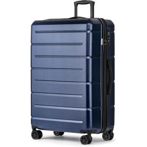 KYME Large Suitcases with Wheels Hardshell 28 Inch Luggage TSA Approved Big Checked Luggage Durable Travel Rolling Suitcase for Women Men Navy
