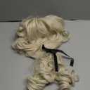 LIFKOME Judge Wig for Men Curly Cosplay Costume Accessory for Role Play Historical Styling Premium Synthetic Lawyer Wig for Halloween and Parties, Golden 