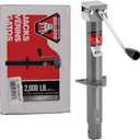 Bulldog 1551570117 Round Trailer Jack, A-Frame, 2,000 lbs. Lift Capacity, Sidewind, Bolt-On, 13 Inch Travel