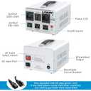 LVYUAN 5000W Watt Voltage Transformer Converter Step Up/Down Converter 110/120 Volt - 220/240 Volt with 3 US&2 EU&1 Universal Outlet and CE Certified,Circuit Break Protection