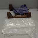 EXREIZST Vinyl Record Storage Holder - Record Holder Rack Unit - Store and Hold Magazines Albums Display Stand - Solid Pine Wood with Crystal Clear Acrylic, Brown - Medium