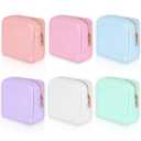 Sweetude 6 Pcs Nylon Makeup Bag Travel Nylon Pouch Zipper Cosmetic Bag for Purse Women Girls Organizer Makeup Pouch for Valentine Birthday Wedding Mother's Day Graduation Gifts(Mini,Assorted Color)