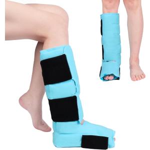 Comfytemp Ankle Foot Ice Pack Wrap, Reusable Leg Ice Boot for Injury, Achilles Tendonitis, Shin Splint, Plantar Fasciitis, Hot & Cold Compression, Sprained Ankles Brace, Post Surgery