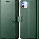TUCCH Wallet Case for iPhone 11, [TPU Shockproof Inner Shell], PU Leather [RFID Blocking] Card Holder Magnetic Stand Protective Cover Compatible with iPhone 11 6.1" 2019, Midnight Green