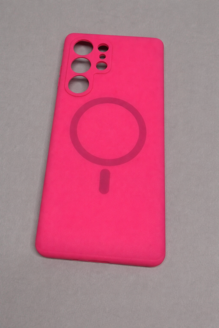 Strong Magnetic Silicone Case for Samsung Galaxy S25 Ultra, Soft Slim-fit Liquid Silicone Phone Case with Built-in Camera Protector