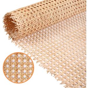 24" Width Natural Cane Webbing 5Feet, Rattan Webbing Roll for Caning Projects, Woven Open Mesh Cane for Furniture, Chair, Cabinet, Ceiling, Bed 24" Width Natural Cane Webbing 5Feet, Rattan Webbing Roll for Caning Projects, Woven Open Mesh Cane for Furniture, Chair, Cabinet, Ceiling, Bed
