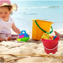 ORFOFE Sand with Bright Colors Plastic Beach Buckets and Shovels for Outdoor Summer Fun for Boys and Playing in Sand Park Backyard and Beach Activities Random Color