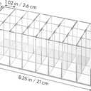 balacoo Lipstick Display Rack: 24 Compartment Acrylic Gloss Organizer Lipstick Organizer Holder Clear Makeup Organizer Case for Lip Gloss Brushes