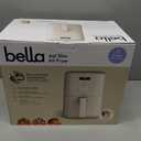 bella 4Qt Slim Air Fryer, Fits-anywhere Kitchenware, EverGood Ceramic Nonstick Coating, Adjustable Temperature, 6 Preset Cooking Options, 60 Min Auto Shutoff w Audible Tone, 3.3lb Capacity, Oatmilk