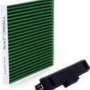 68406048AA Upgraded Activated Cabin Air Filter(Green)&Filter Access Door Fit for Dodge Ram 1500 2500 3500 4500 5500 2011-2020,for Avenger Journey Chrysler 200 Replaces# 68052292AA 68318365AA 5058693AA