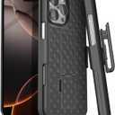 MOTIVE for iPhone 16 Pro Max Holster Case, Belt Clip Case for iPhone 16 Pro Max, Shell Holster Combo 16 Pro Max, Slim Rugged Drop Shockproof Protective Cover with Kickstand (6.9") | Ranger Series