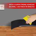 Vinyl Wall Base Baseboard Molding Trim 4" Flexible Self Adhesive Rubber Wall Base Moulding Trim Peel and Stick Design, 4 Inch x 60 Feet, Black