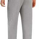 COOFANDY Men's Yoga Pants Casual Elastic Waist Drawstring Jogger Sweatpants Open Bottom Lounge Pants (Gray, XXL)