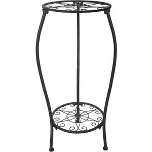 Metal Plant Stand 2 Tier Indoor Outdoor, Tall Flower Pot Shelf Rustproof Stable Corner Stand, 25.2 inch Multiple Plant Display Rack for Living Room Patio Balcony Garden